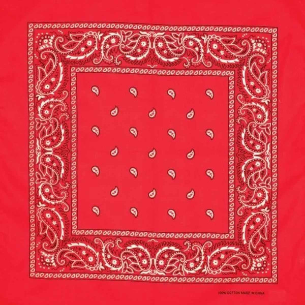 True Wear Paisley Bandana - Red